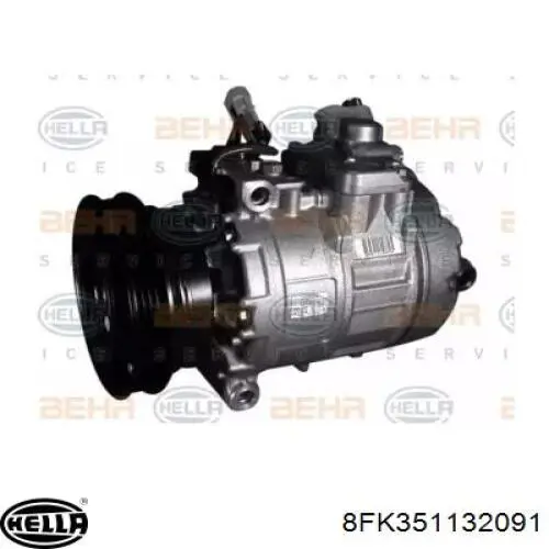 Компрессор кондиционера 8FK351132091 HELLA