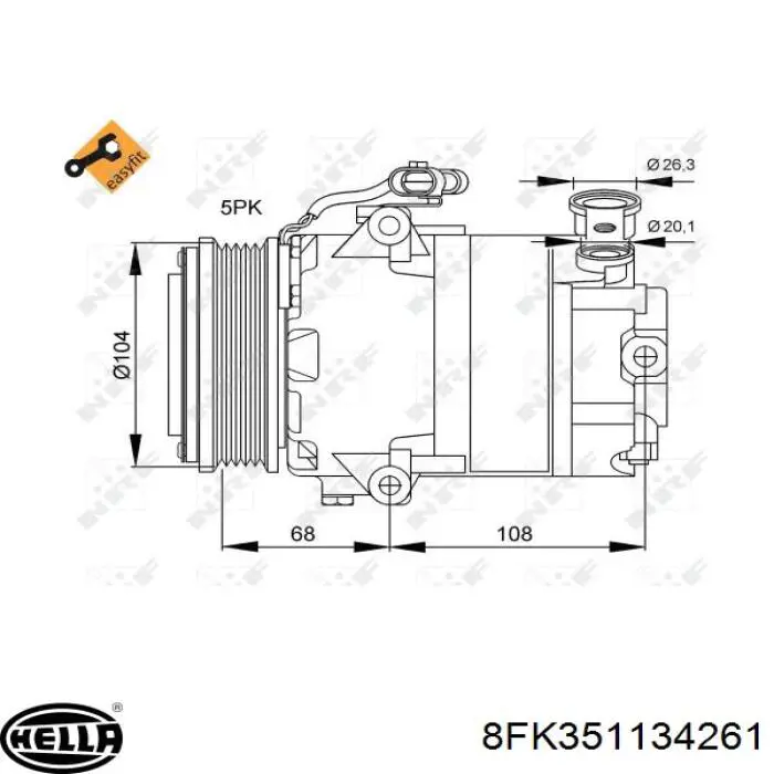 Компрессор кондиционера 8600057 Teamec