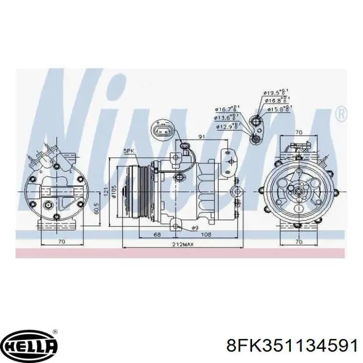 Насос кондиционера Opel 93176854