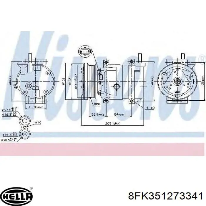 PXNEC007 Parts-Mall компрессор кондиционера