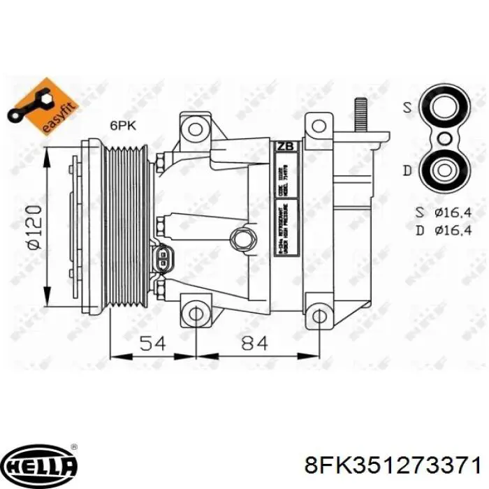 96539388 Opel компрессор кондиционера