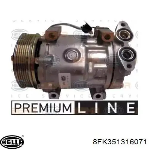 Компрессор кондиционера 8FK351316071 HELLA