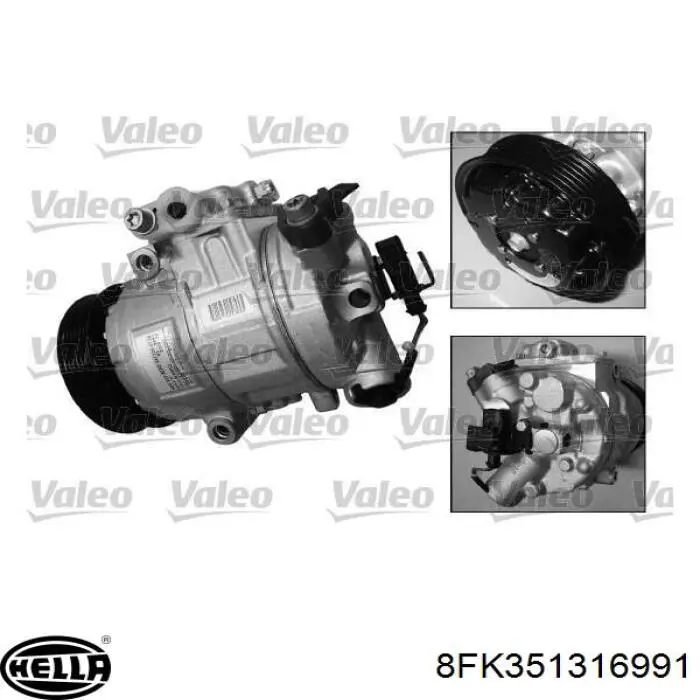 Компрессор кондиционера 8FK351316991 HELLA