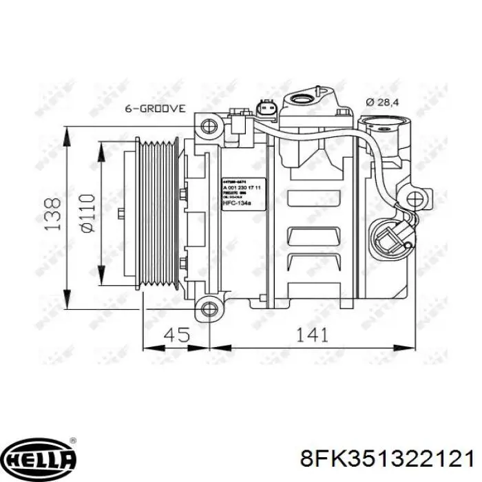 Купить 0022309011 Mercedes Компрессор климатической установки
