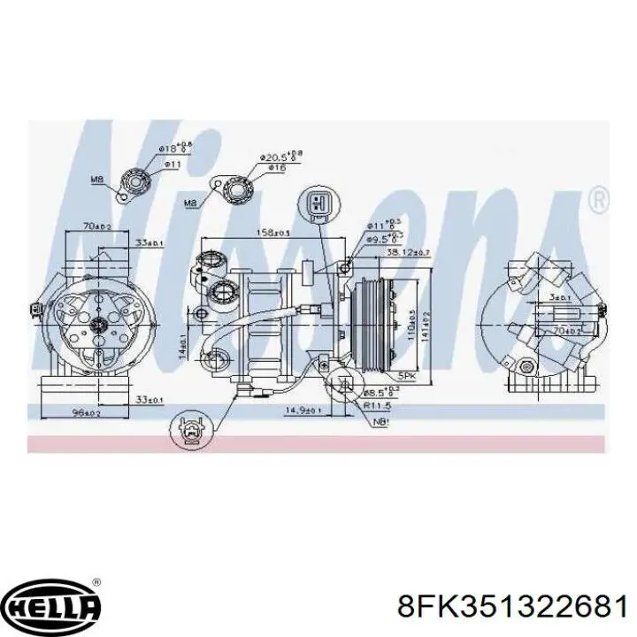 813640 VALEO Компрессор хладагента