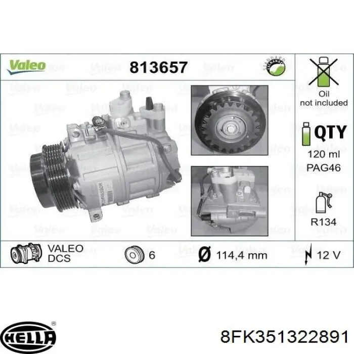 Компрессор кондиционера 4471804150 Mercedes