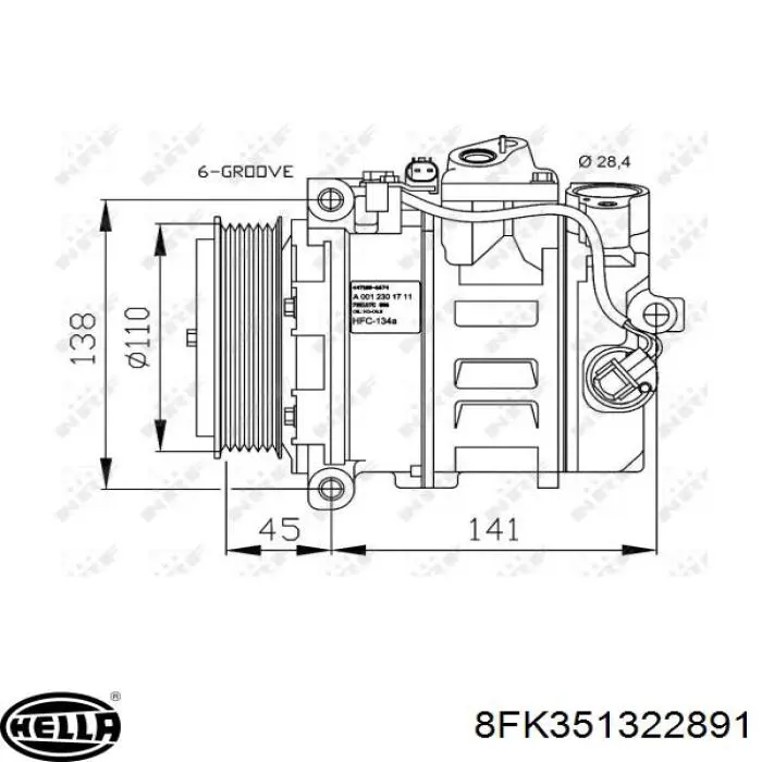 Компрессор системы кондиционирования KAM 220100461 цена, от 237.16 USD