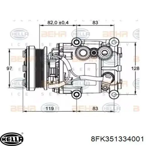 RXS6H19D629AB Ford компрессор кондиционера