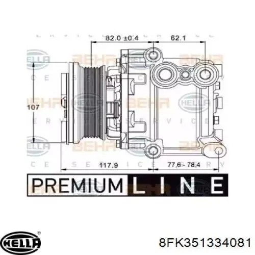 Компрессор кондиционера 8S6119D629AC Ford