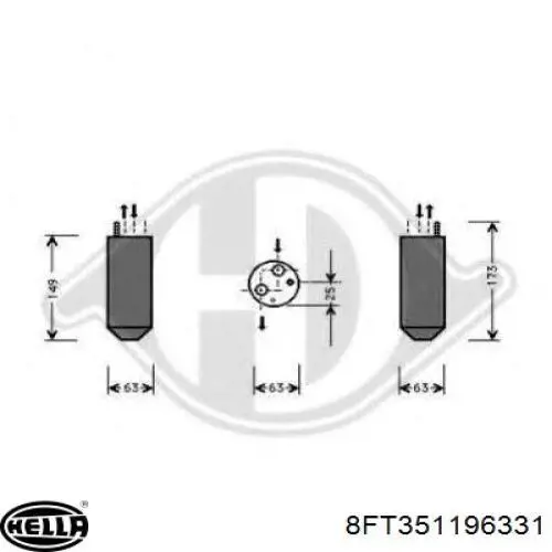 Осушитель кондиционера AD153000S Mahle Original