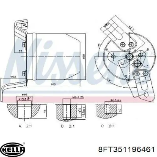 FP 14 Q529-AV AVA ресивер-осушитель кондиционера