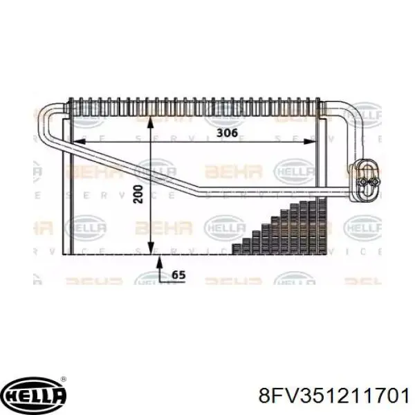 Испаритель кондиционера A2308300058 Mercedes