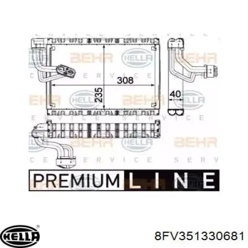 Испаритель кондиционера 8FV351330681 HELLA