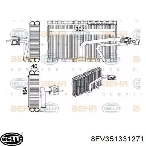 Испаритель кондиционера 5076P81 Polcar