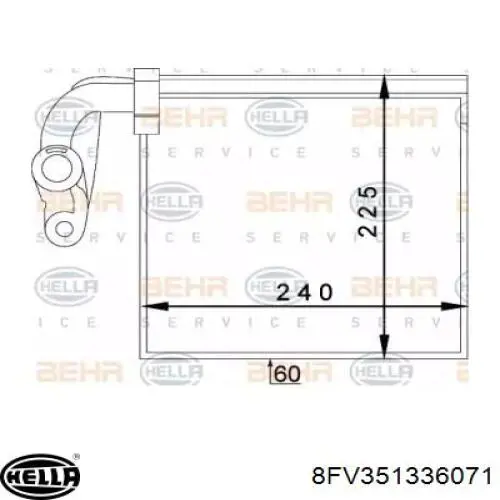 Испаритель кондиционера 8FV351336071 HELLA