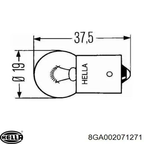 Лампочка 8GA002071271 HELLA