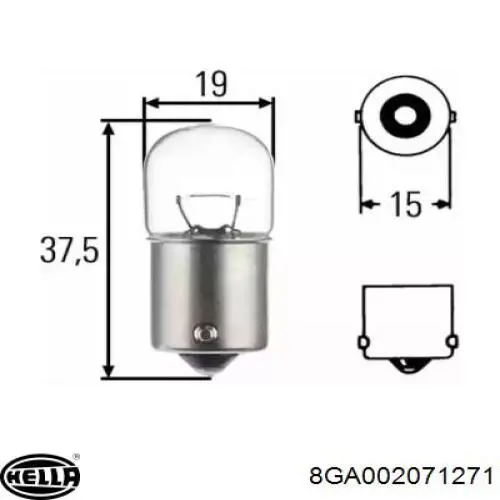 Лампочка 004069100000 Magneti Marelli