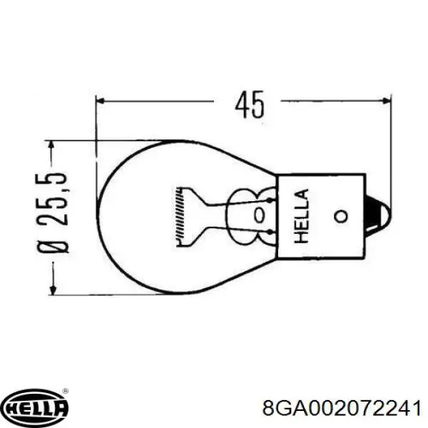 Лампочка 8GA002072241 HELLA