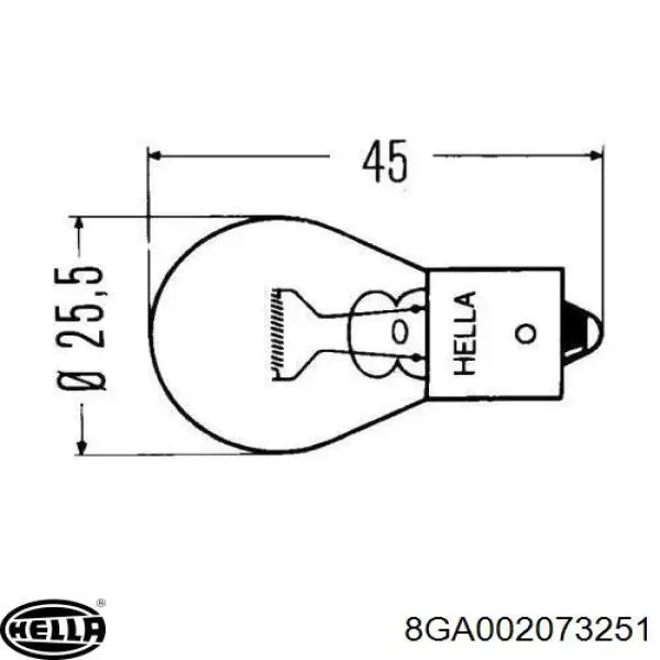 Лампочка 8GA002073251 HELLA