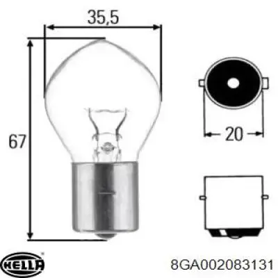 Лампочка HELLA 8GA002083131