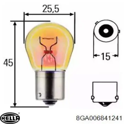 Лампочка накаливания HELLA 8GA006841241 цена, от 0.95 USD