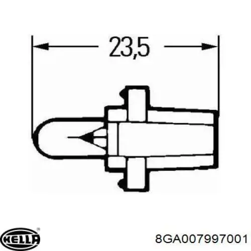 Лампочка 8GA007997001 HELLA