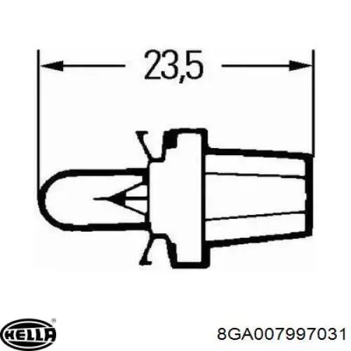 Лампочка 8GA007997031 HELLA