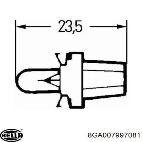 Лампочка 8GA007997081 HELLA