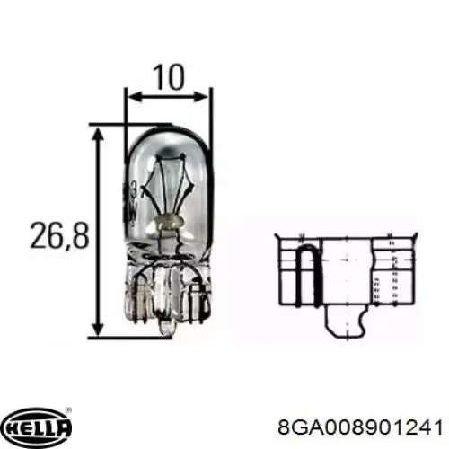 Лампочка 8GA008901241 HELLA