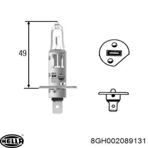 Лампочка галогенная HELLA 8GH002089131