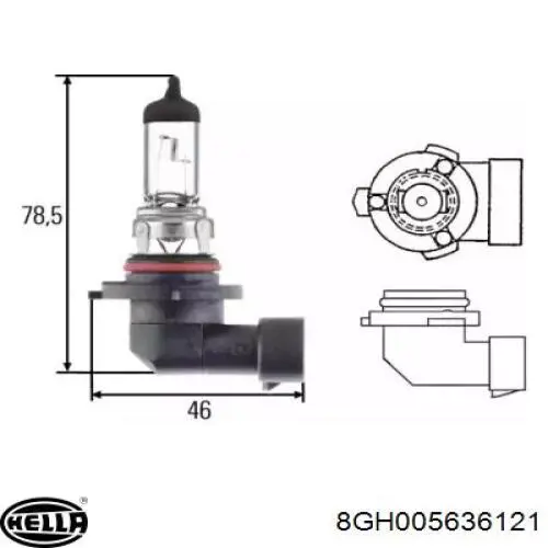 Лампочка галогенная 8GH005636121 HELLA