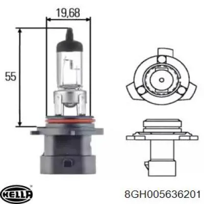 Лампочка галогенная 8GH005636201 HELLA