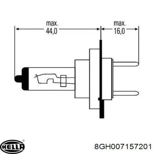 Лампочка галогенная 8GH007157201 HELLA