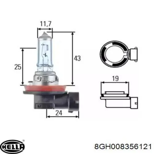 Лампочка ближнего света HELLA 8GH008356121 цена, от 6.27 USD