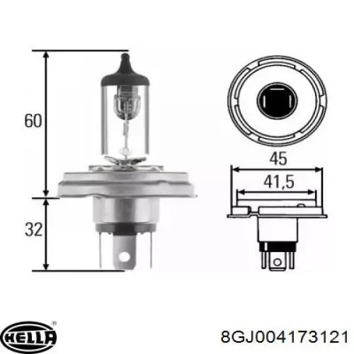 Лампочка галогенная 8GJ004173121 HELLA