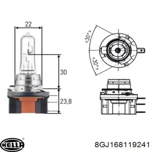 Лампочка ближнего света HELLA 8GJ168119241 цена, от 31.31 USD