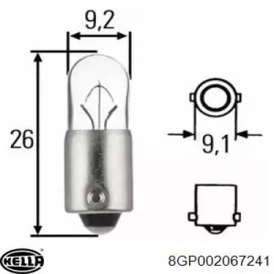 Лампочка 8GP002067241 HELLA