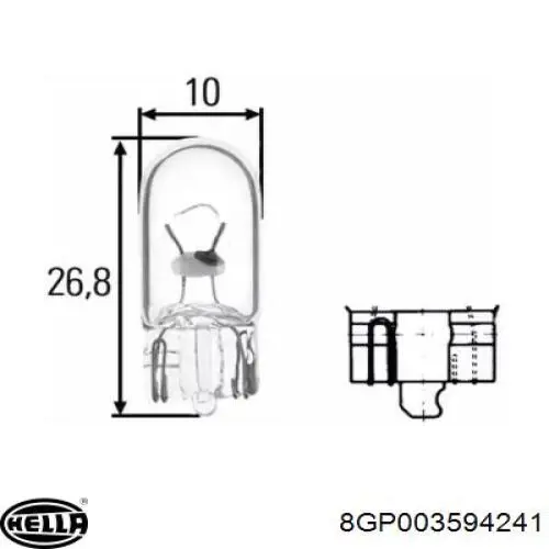 8GP003594241 HELLA лампочка