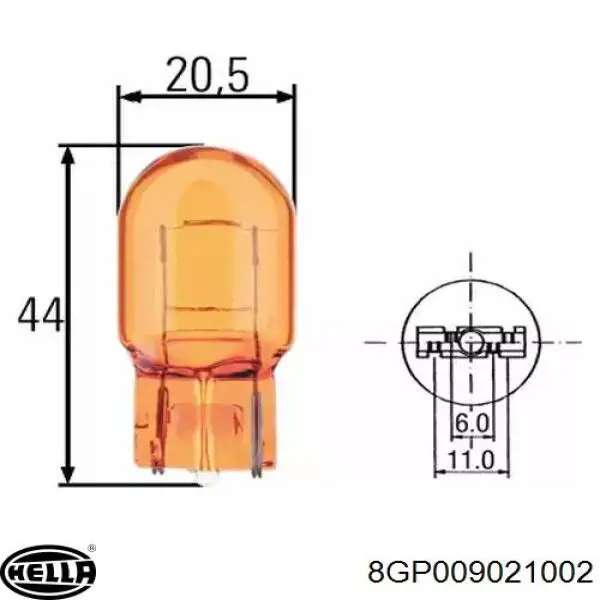 Лампочка 8GP009021002 HELLA