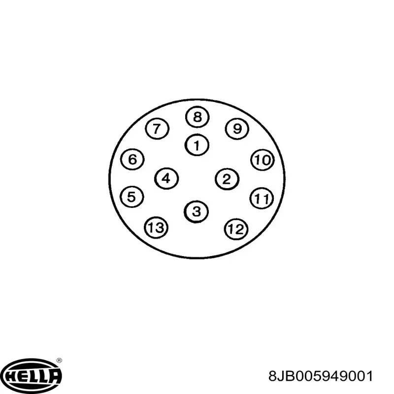 Розетка прицепа электрическая HELLA 8JB005949001 цена, от 24.91 USD