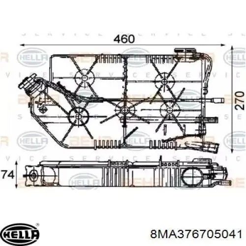 Бачок системы охлаждения A3815000849 Mercedes