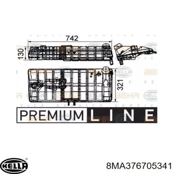 Бачок системы охлаждения 8MA376705341 HELLA