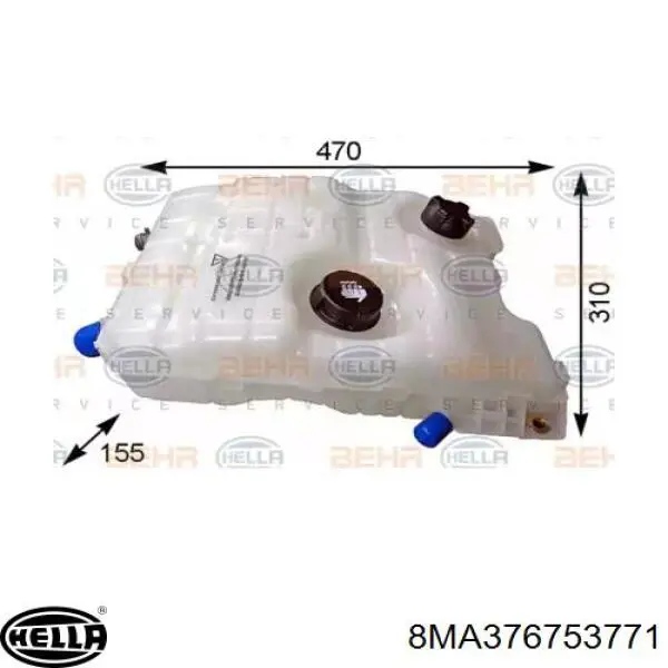 Купить 07805601 Sampa Otomotiv‏ Водяной бачок системы охлаждения