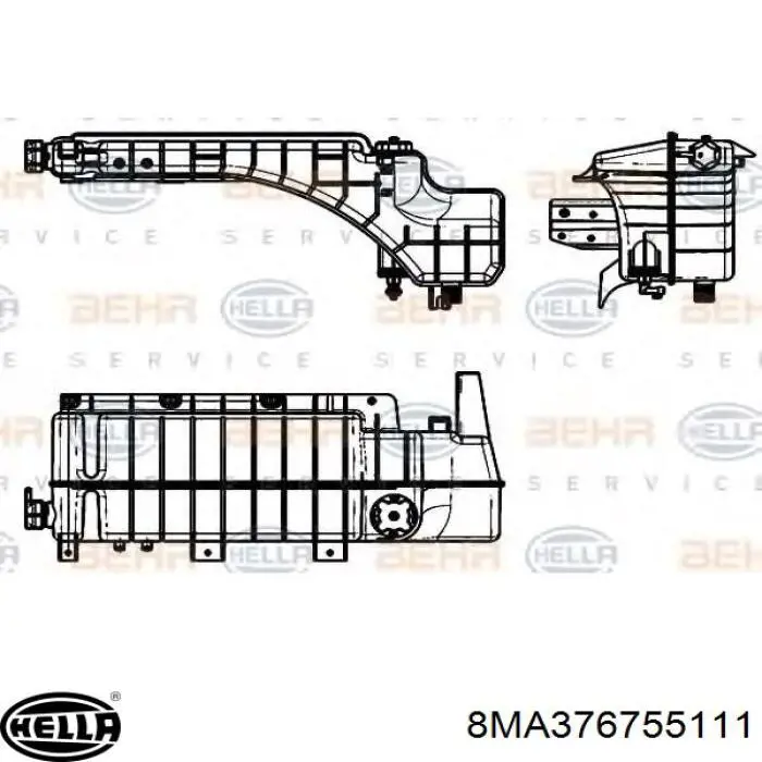 Бачок радиатора HELLA 8MA376755111 цена, от 44.11 USD