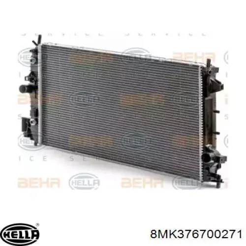 Radiador refrigeración del motor 8MK376700271 HELLA