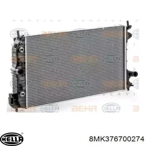 Radiador refrigeración del motor 8MK376700274 HELLA
