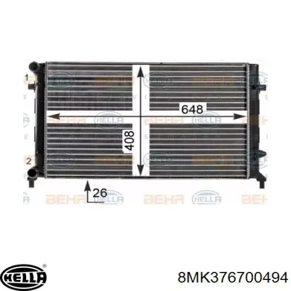 Радиатор охлаждения двигателя Patron PRS3613 цена, от 58.04 USD