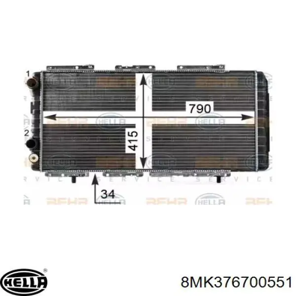 Радиатор 1330W3 Peugeot/Citroen