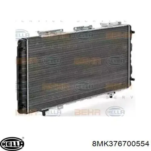 Radiador refrigeración del motor 8MK376700554 HELLA