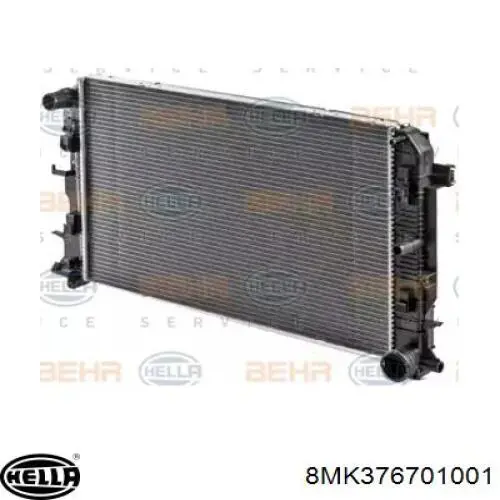 Radiador refrigeración del motor 8MK376701001 HELLA